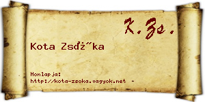 Kota Zsóka névjegykártya